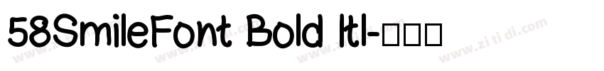 58SmileFont Bold Itl字体转换